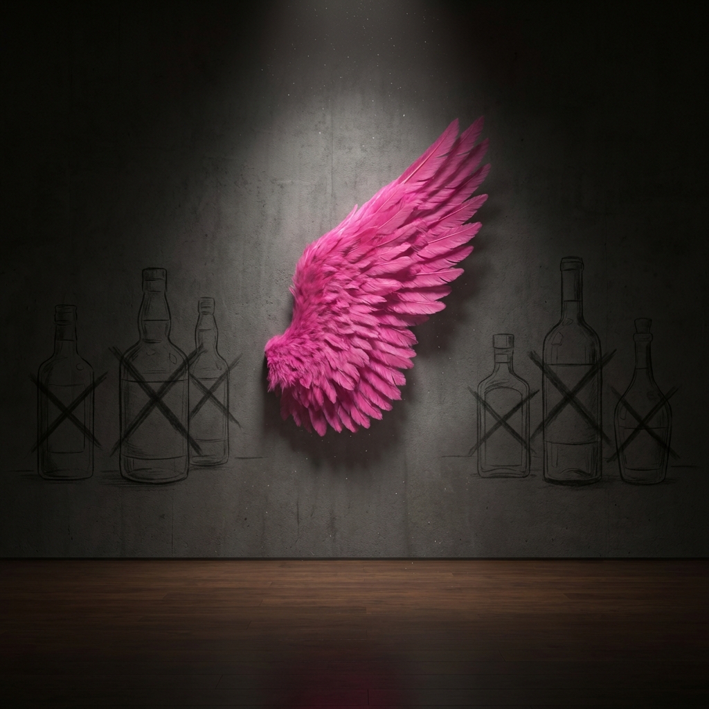 ZAZYの象徴であるピンクの羽と禁酒の誓い