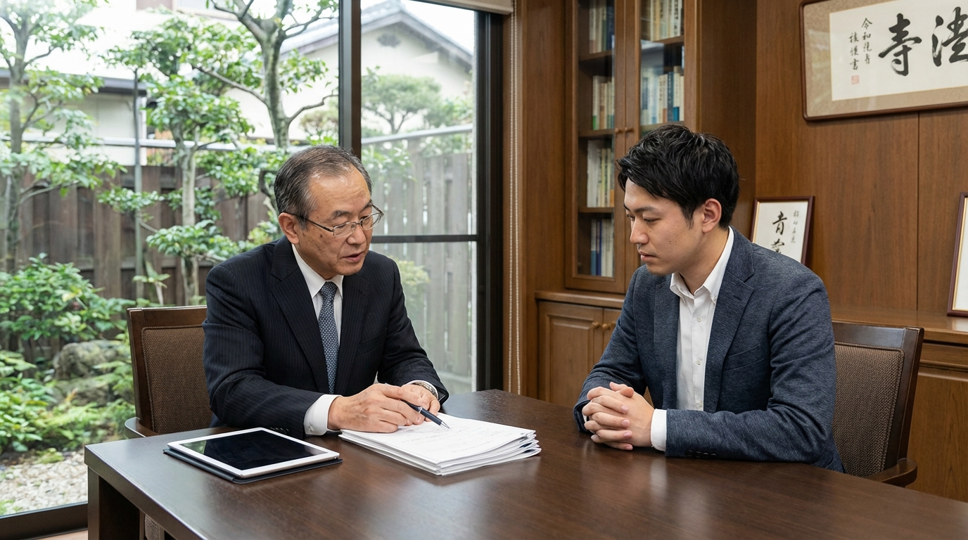 専門家に相談する様子