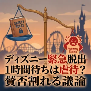 安全ルールと親の事情の対立イメージ